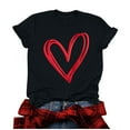 thumbnail image 3 of Tbopshirt Valentine's Day T-Shirts for Women Tees,Plus Size Womens Tops,Women Valentines Day Short Sleeve Heart Printed T-Shirt Novelty Graphic S-XXXL, 3 of 4