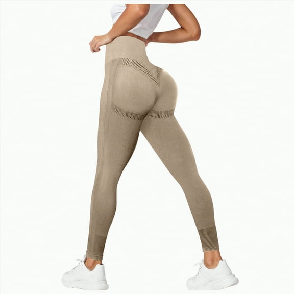 UAYOTSE Women High Waisted and Lifting Fitness Pants for Outdoor Wear Women Running Sports Leggings Peach Colored Yoga Pants(Style5,L)