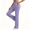 thumbnail image 5 of successthop Straight Leg Yoga Pants with Pockets Women Casual Gym with Pockets Elastic Trousers Solid Trendy Bottoms 2XL, 5 of 8