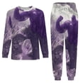 thumbnail image 3 of Purple Hero Men's Pajama Set Sleepwear Pjs Lightweight Long Sleeve Crewneck Shirts and Bottoms Soft Comfy Sleep Sets M, 3 of 5