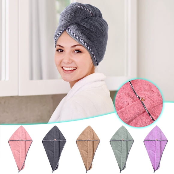 Tyidzon Hair Towel Wrap for Women - Soft Absorbent Quick Dry Shower Cap for Long and Short Hairs, Turbans for Women, Wet and Curly Hair Wrap Towels