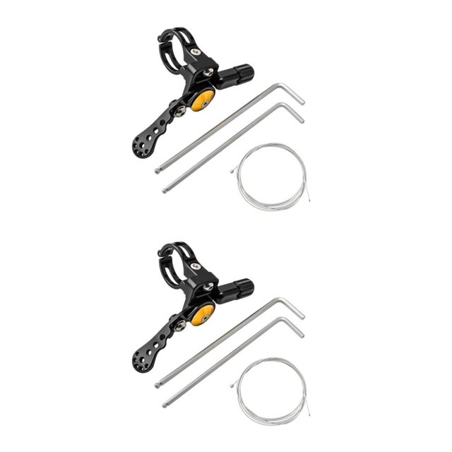 Eigraketly Elevador de Bicicletas Controlador de Tubería Antioxidante Negro 22.2 MM 2Conjunto