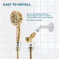 thumbnail image 6 of BLACK+DECKER High Pressure Handheld Shower Head with 9 Spray Settings and Stainless Steel Hose, Gold, 6 of 7