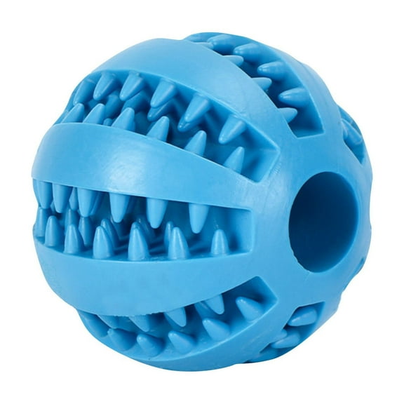 YGUO Dog Teething Toy,Interactive Toy,Jolly Ball,Spiky Watermelon Ball,Teddy Dog Stress Relief Rubber Toy,Pet Tooth Cleaning Ball,Blue,2"