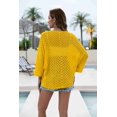 thumbnail image 3 of Zeagoo Womens Summer Crochet Cardigan Sweaters Lightweight Open Front 3/4 Sleeve Batwing Kimono Boho Knit Cover Ups, 3 of 5