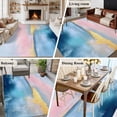 thumbnail image 5 of 5'x8' Area Rugs, Oil Painting Pink Blue Indoor Outdoor Area Rug for Living Room Bedroom, Modern Artwork Abstract Washable Bathroom Rugs Kitchen Floor Carpet Mats Home Decor Aesthetic, 5 of 8
