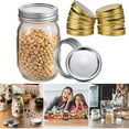 thumbnail image 2 of VALINK 12/24pcs Splits-Type Lids Sealing Storage Solid Caps for Regular/Wide Mouth Mason Jar, 2 of 7