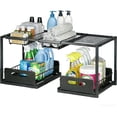 thumbnail image 1 of Organizador Bajo Fregadero de 2 Niveles, Estantería de Cocina Extensible de Dos Niveles, Organizador de Fregadero, Gabinete para Fregaderos, Armarios, Cocinas y Baños (Negra Cesta Doble), 1 of 4
