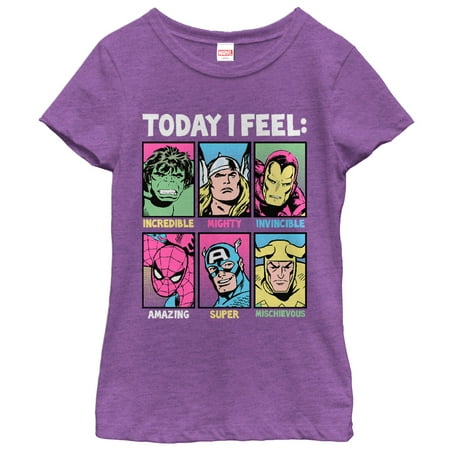 Marvel Girls' Comic Feelings T-Shirt
