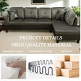 thumbnail image 2 of Homeora L Shaped Sectional Couches, Lounge Modular Sectional Sofa with Ottoman Storage, Modern Comfy L Shaped Couch for Living Room Furniture Sets, Bedroom,Taupe, 2 of 7