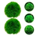 thumbnail image 1 of Mobutofu Aquarium Water Grass Decor 2Pcs Plastic Green Aquatic Plants Balls Realistic Modeling 3.9Inch, 1 of 6