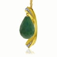 thumbnail image 2 of Galaxy Gold 13.6 CT. 14k 18" Yellow Gold Necklace with Natural Briolette Dyed Green Sapphire and Diamonds, 2 of 3
