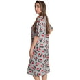 thumbnail image 2 of Just Love Short Sleeve Nightgown Sleep Dress for Women (Grey - I Heart Sleep, Large), 2 of 3