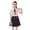Navy, variant on Girls Pleated Solid High Waist A Line Short Dress School Outfit For Kids Toddler Casual Summer Wear, 3-4 Years, Wine