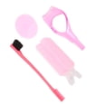 thumbnail image 4 of Cepillo para peinar el cabello, rizador, cepillo de limpieza facial, cepillo para cejas, asistente de pestañas, conjunto de belleza para mujeres, rosa, 4 of 14