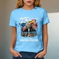 thumbnail image 5 of Gibobby Women's Independence Day 250th Anniversary USA Shirt Independence Day Fashion Casual Printed Round Neck Short Sleeve T Shirt 250th Anniversary Pattern Short Sleeve(XXXL,Sky Blue), 5 of 8