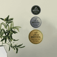 thumbnail image 3 of Signs ByLITA Circle Life is Brewtiful: Drink Beer and Be Happy ABS Plastic | Laser Engraved | Easy Installation | Elegant Design Sign (Brushed Gold) - Large, 3 of 6