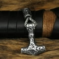 thumbnail image 5 of EOEMY Men'S Stainless Steel Norse Viking Thor Hammer Mjolnir Pendant Necklace-#1, 5 of 6