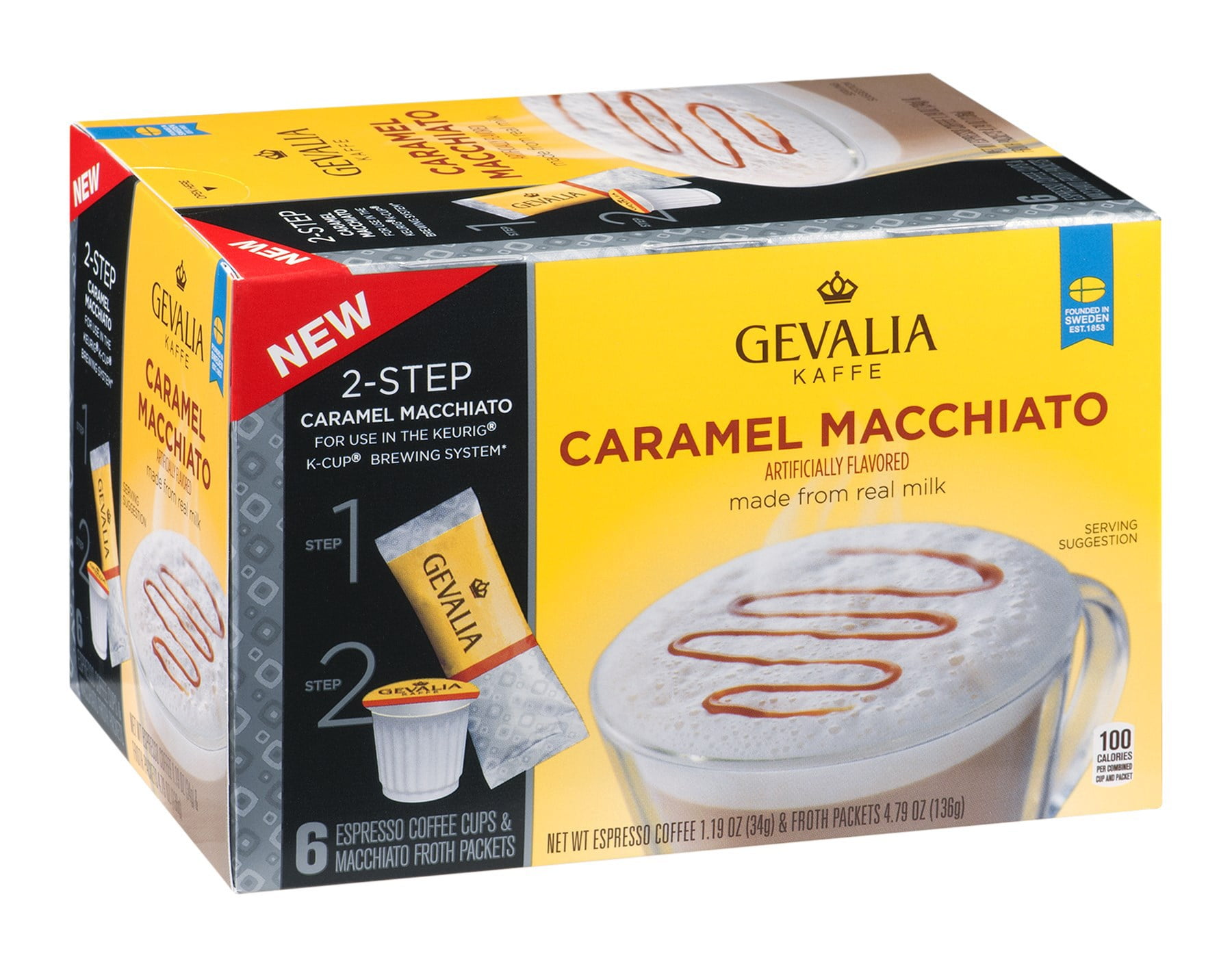Gevalia Caramel Macchiato K Cups, 5.98 OZ (Pack of 6)