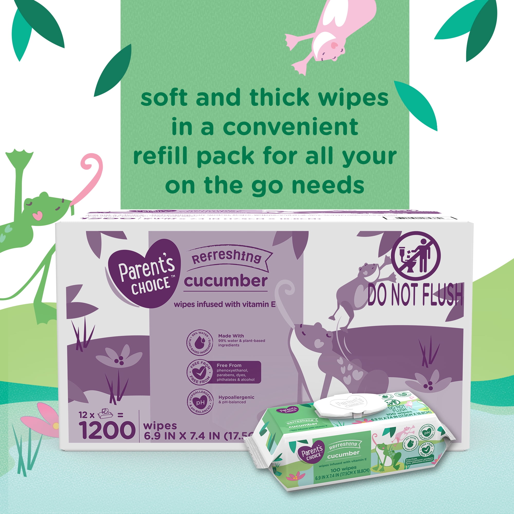 Parents choice hotsell cucumber baby wipes