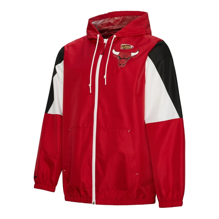Men's Mitchell & Ness Red Chicago Bulls Throw It Back Full-Zip