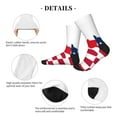 thumbnail image 4 of Vsdgher USA Canada Flag Unisex Crew Socks Lightweight Breathable Ventilation Ankle Socks, Mid-calf socks for Daily, 4 of 7