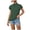 Green1, variant on fatyb Womens Tops Mock Neck Ruffle Short Sleeve Tee Shirts Loose Casual Summer Tunic Blouses for Women