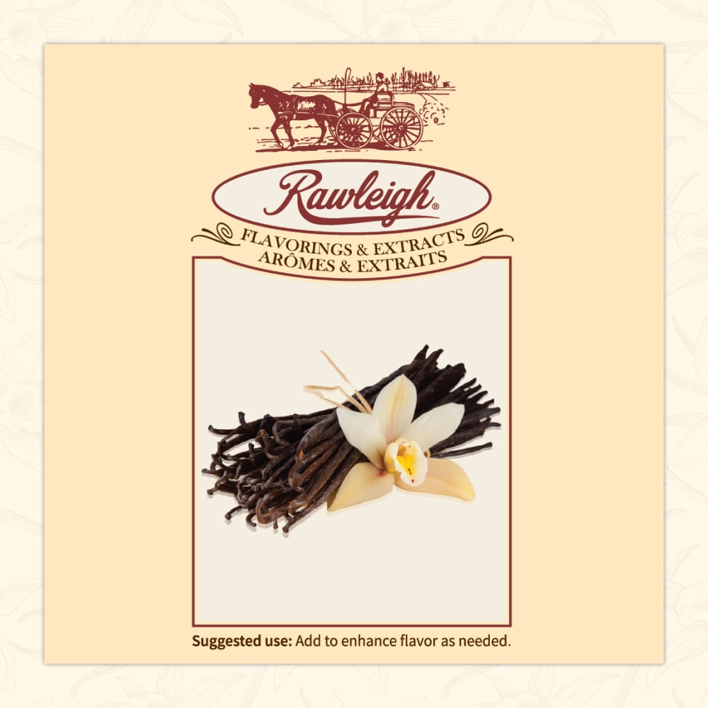 Rawleigh Double Strength Vanilla Flavoring for Baking & Desserts, 3 Bottles of 12 fl oz