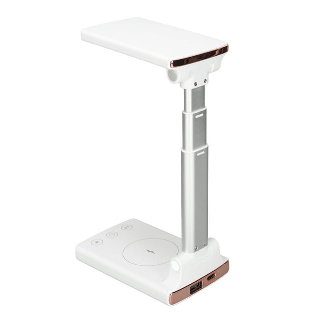 Lámpara de mesa de carga inalámbrica soporte de lámpara de carga inalámbrica de cargador rápido de 15 W plegable para oficina para pintar Amonsee No