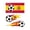 H, variant on IUAMXWU National Flag Soccer Pattern Temporary Face Tattoos, Waterproof Fan Cheering Body Stickers For Sports Match Event Party Skin Decor Decals, various national flag soccer pattern skin decals