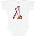 thumbnail image 3 of Inktastic Baseball First Birthday One Year Old Boys or Girls Baby Bodysuit, 3 of 5