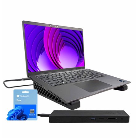 Restored BlairTech Flex Laptop Dual Display Desktop Workstation - Intel i7, 16GB RAM, 500GB SSD, Windows 11, 24" Monitor, 100W USB-C Hub, New Wireless Keyboard and Mouse Bundle (Refurbished)