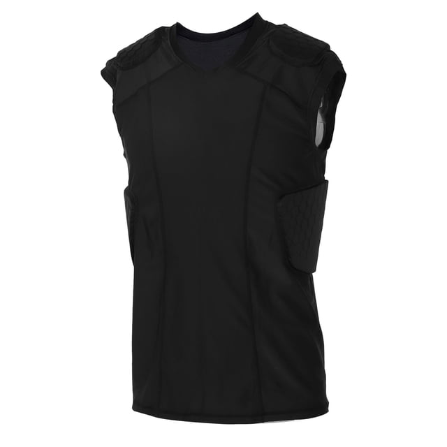 Youth Padded Compression Shirt, Baseball Chest Protector, Youth Padded Compression Vest, Youth Football Padded Shirt Chest Rib Protector Heart Guard for Paintball, Softball