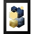 thumbnail image 2 of Lula Bijoux and Company 19x24 Black Modern Framed Museum Art Print Titled - Geometric Greek Odyssey 4, 2 of 5