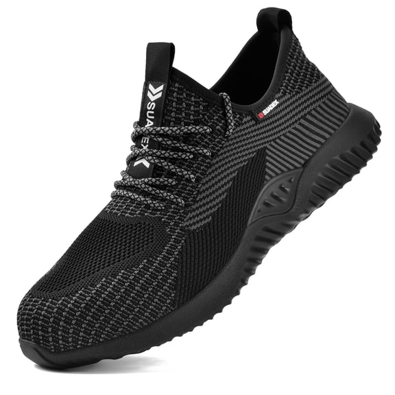 Steel Toe Shoes for Women Men Wide Non Slip Composite Work Sneakers Indestructible Comfortable Safety Shoes Lightweight Breathable Construction Sneakers Puncture Ergonomic Design