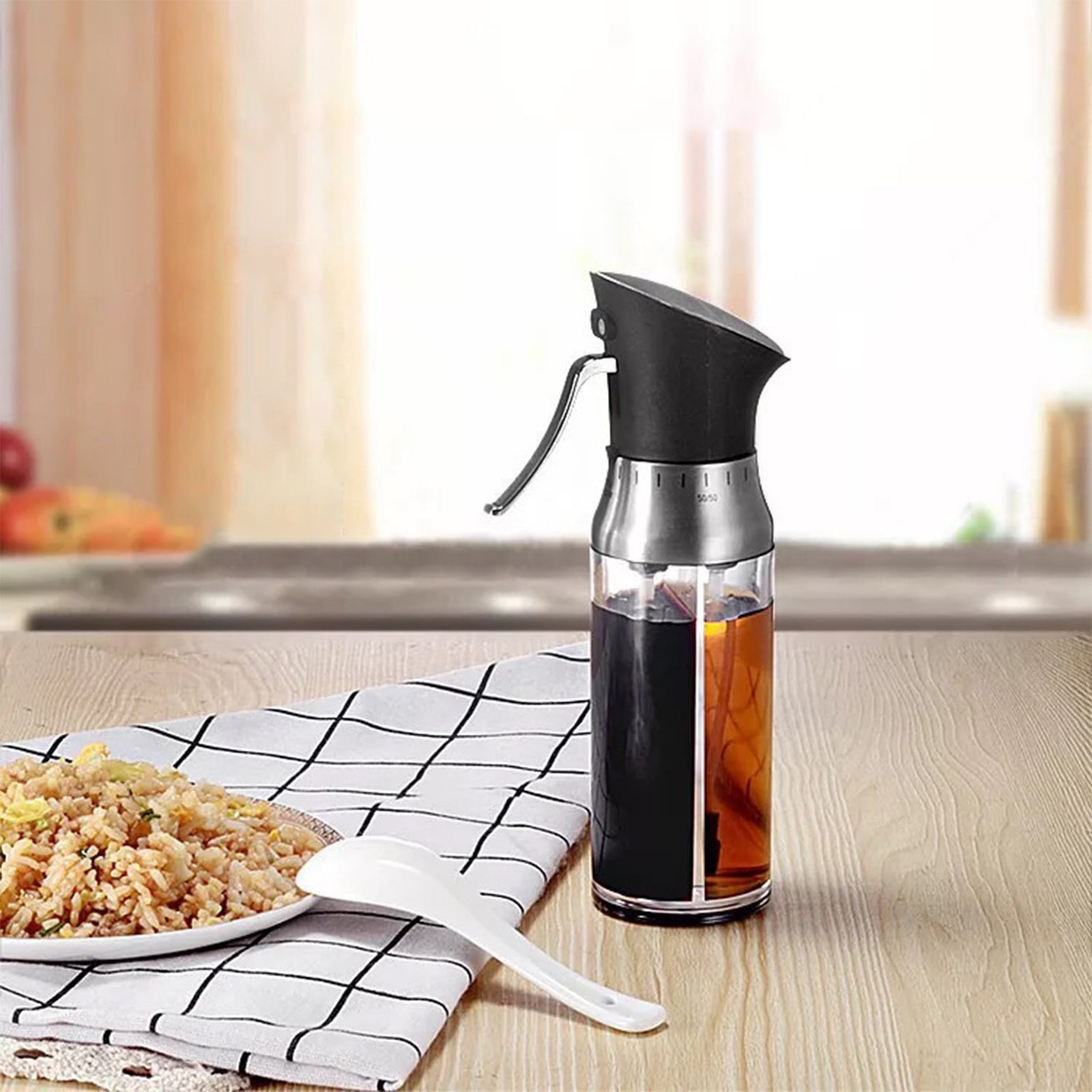 Gteller Vaporisateur D'Huile De Cuisine - Lot De 2 (200 Ml) - Pour Huile D'Olive, Vinaigrette - Pulvérisation Fine Et Contrôlée