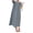 Black, variant on Women's Black Cotton Striped Gingham Swing Dress Crew Neck Loose Fit Midi Lantern Sleeve