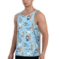 thumbnail image 2 of Zufioo Cute Animals Surfers Print Men's Vest, Sleeveless Quick-drying Muscle T-shirt, Suitable for Sports Fitness, Home Leisure Wear-XX-Large, 2 of 7