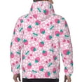 thumbnail image 7 of Fotbe Men's Hoodie with Cherry Strawberry Pattern - Kangaroo Pocket Pullover Hooded Sweatshirt, Perfect for Daily Wear, Travel, and Home-Large, 7 of 7