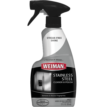 Weiman Stainless Steel Cleaner & Polish Trigger Spray, 12 fl