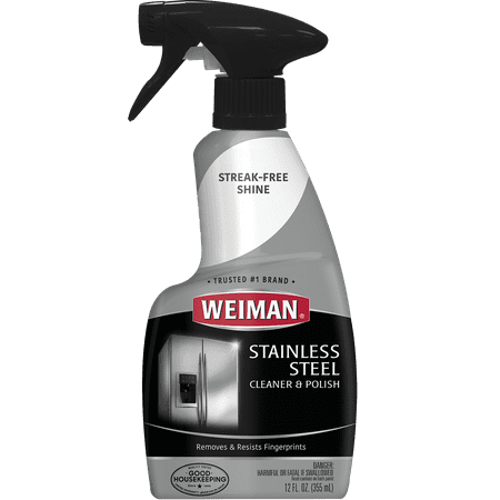 - Weiman Stainless Steel Cleaner & Polish Spray, 12 oz