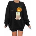 thumbnail image 1 of Pullovers d'Halloween pour Femmes Manches Longues Chandails en Molleton Squelette Drôle Citrouille, 1 of 5