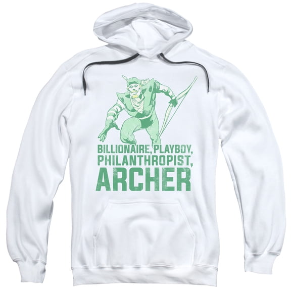 Trevco Dc-Archer - Adult Pull-Over Hoodie - White- Extra Large