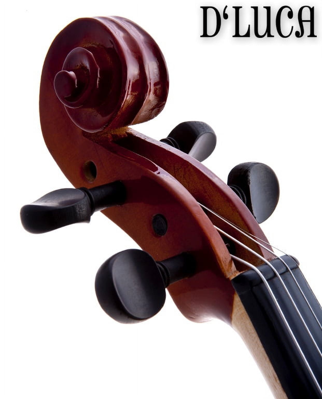 D'Luca Meister Ebony Fitted Beginner Violin Outfit 1/10
