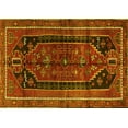 thumbnail image 1 of Ahgly Company Machine Washable Indoor Rectangle Persian Yellow Traditional Area Rugs, 4' x 6', 1 of 4