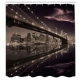 thumbnail image 3 of Ambesonne New York Shower Curtain, USA America Skyline, 69"Wx70"L, Pale Brown Dried Rose, 3 of 5