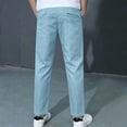 thumbnail image 6 of TGPMGRZ Boys Uniform Pants Elastic Waist Drawstring Summer Casual Chino Joggers Youth Kids Back to School Clothes, 6 of 8