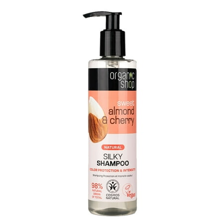 Organic Shop Honey & Almond Color Protection Shampoo, 100% Vegan & Organic, Rich in Vitamins & Minerals, Silky Hydration & Nourishing. 9.5 Fl Oz