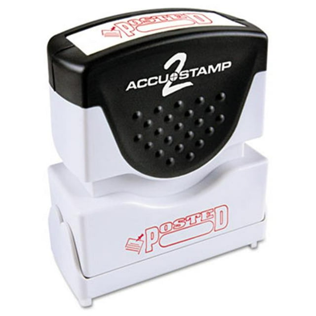 Consolidated Stamp 035580 Accustamp2 Shutter Timbre avec Anti Bactéries&44; Rouge&44; Posté&44; 1.63 X.5
