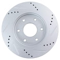 thumbnail image 4 of TRQ Front Performance Brake Pad & Rotor Kit Brake Pads Brake Rotors Set Wheel Hub Bearing Assembly Ceramic Premium G-Coated Fits Select 2005-2006 INFINITI QX56 Nissan Armada 2005-2007 TITAN, 4 of 6